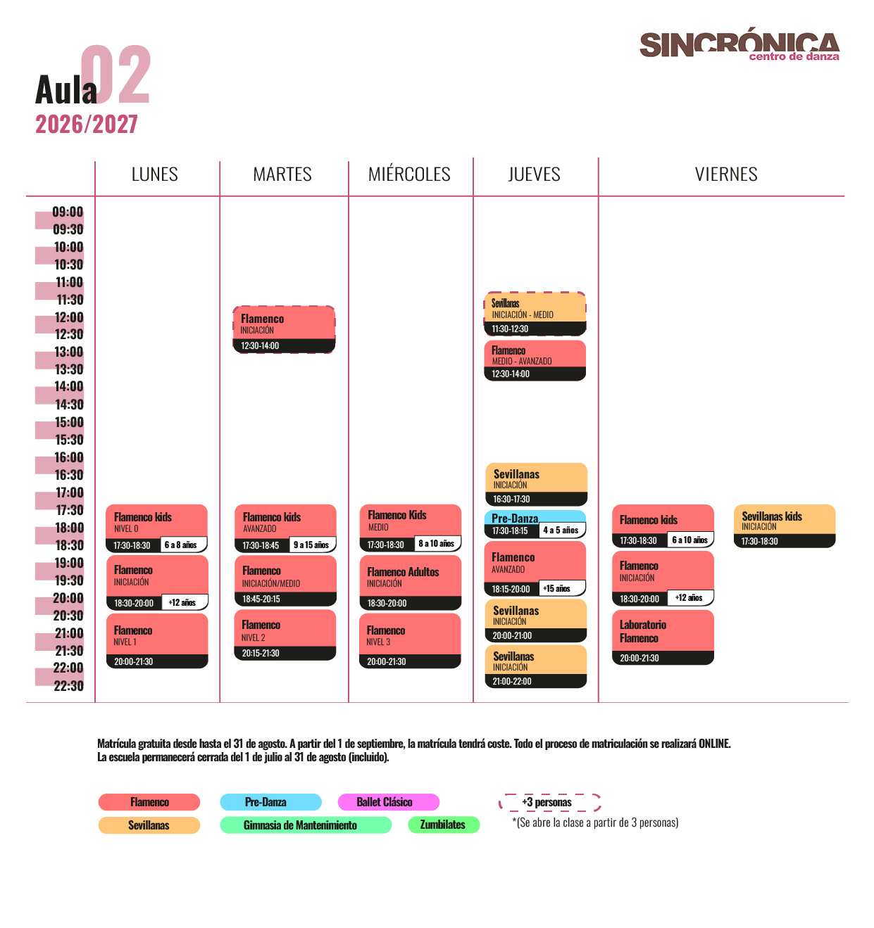 Horario Aula 02 SINCRONICA 26 27