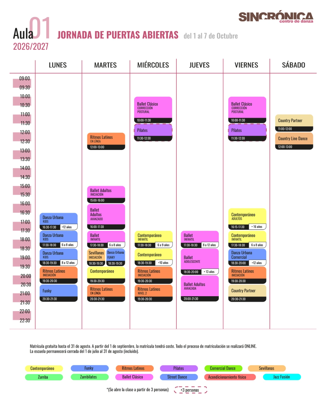 Horario Aula 01 SINCRONICA 26 27 JDA RE