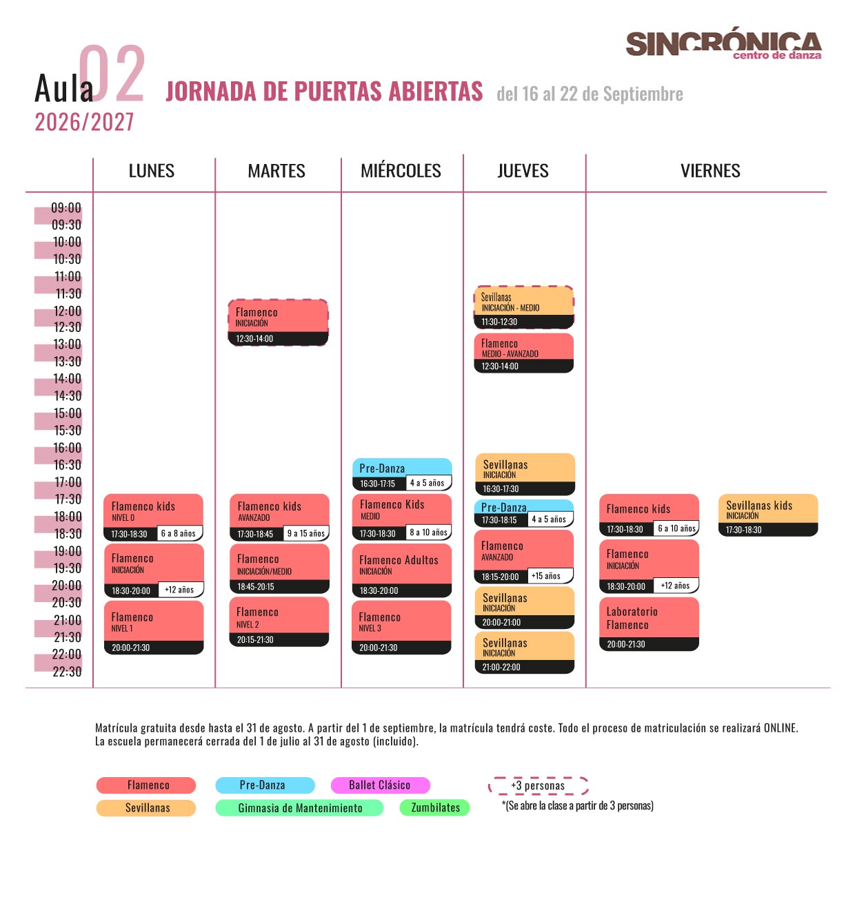 Horario Aula 02 JPA SINCRONICA 26 27